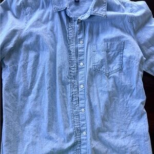 J. Crew Light Blue Chambray Button-Down Shirt with Chest Pocket